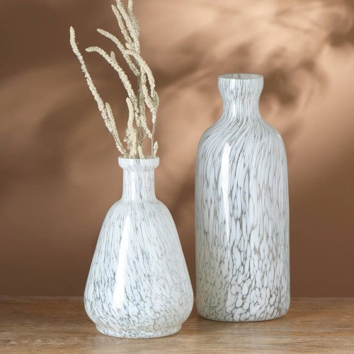 Large Decorative Splatter Glass Bottle Vase – Modern Home Décor Flower Vase