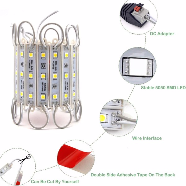 LED Waterproof Module Light 60 LEDs 10ft White Strip