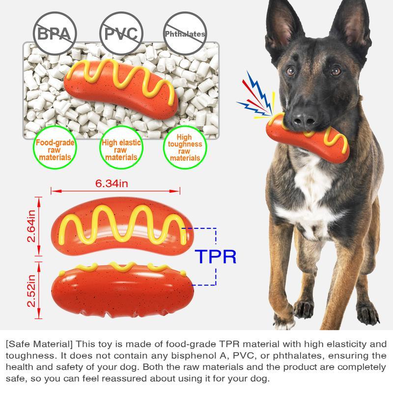 PPOKEl Indestructible Dog Chew Toy – Tough Rubber Toy for Aggressive Chewers, Orange