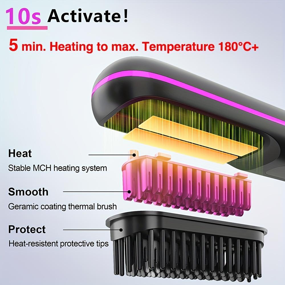 USB Wireless Hair Straightening & Curling Comb – Gentle on Hair