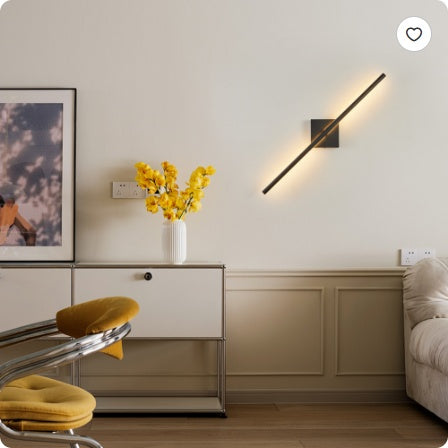 2-Pack Modern LED Wall Sconce Black Minimalist Indoor Wall Light